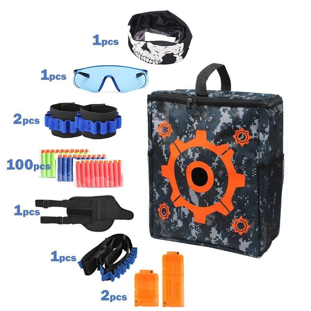 Target Pouch Storage Carry Equipment Bag for Nerf Guns,
