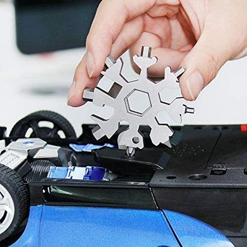 18in1 Snowflake Tool Multifunctional Spanner Hex Wrench-Silver