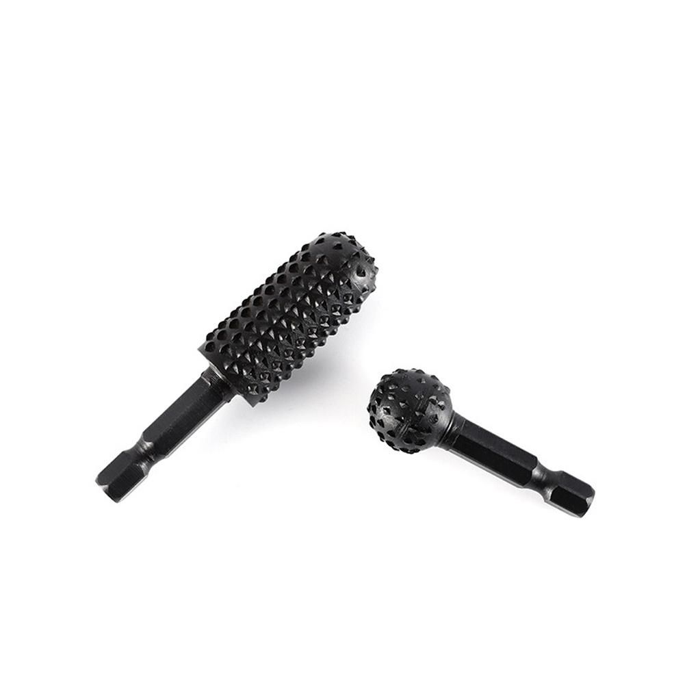 7 PCS 6.35mm Hexagonal Shank Woodworking Rotary Burr Set Carving Grinding Heads Set Wood Plastics DIY Grinding Craving Slotting High Carbon Steel Rotary Burr