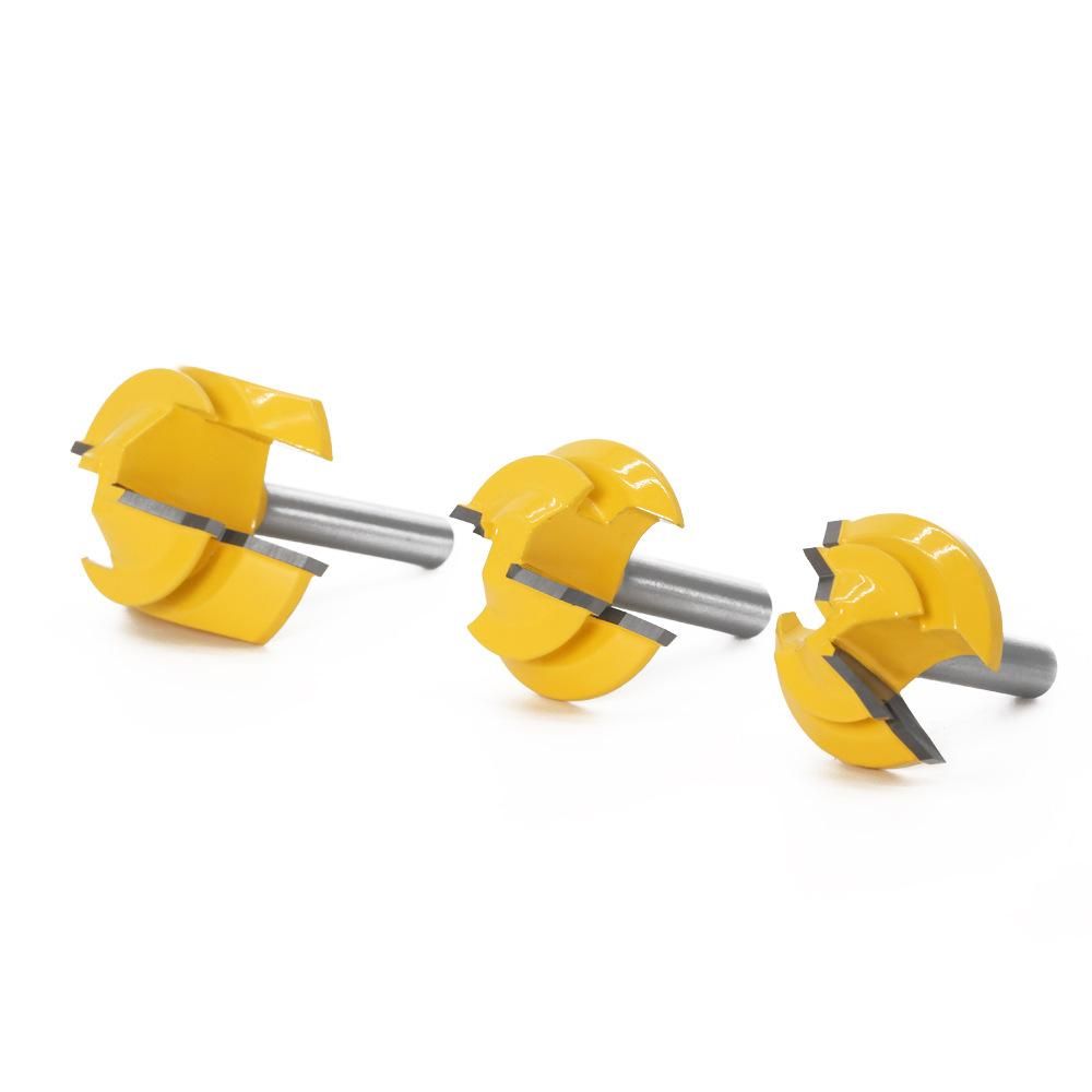 3PCS Rabbet Router Bit Set 8mm Shank with 12.7mm 16mm 19.05mm Height Slot Cutter Router Bit Wood Groove Milling Woodworking Tool
