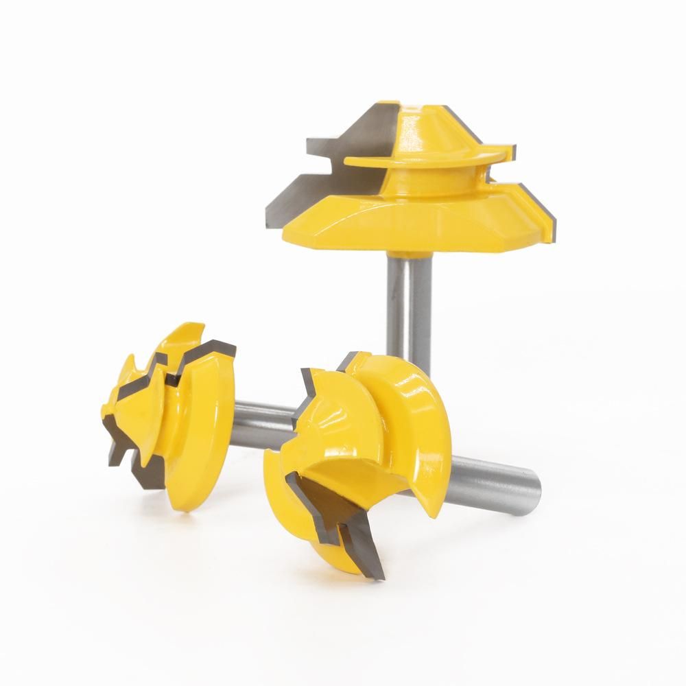 3PCS Rabbet Router Bit Set 8mm Shank with 12.7mm 16mm 19.05mm Height Slot Cutter Router Bit Wood Groove Milling Woodworking Tool