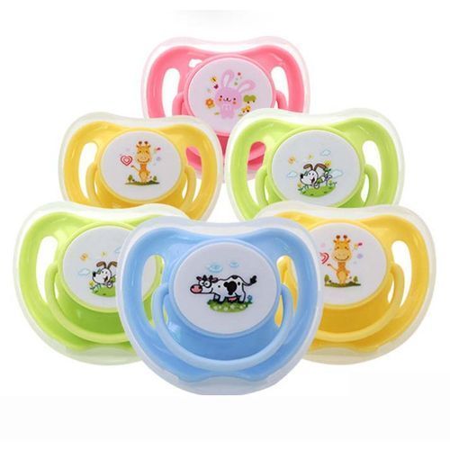 2pcs Silicone Nipple Baby Pacifier For Breastfed Babies