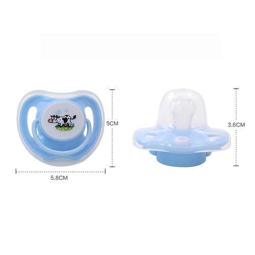 2pcs Silicone Nipple Baby Pacifier For Breastfed Babies
