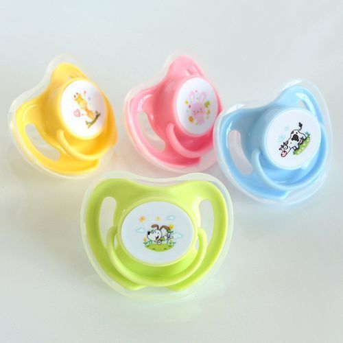 2pcs Silicone Nipple Baby Pacifier For Breastfed Babies