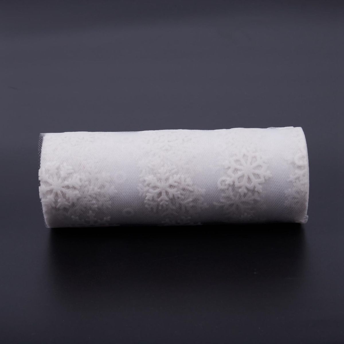 snowflake Ribbon for Burlap Lace Table Runner Chair Sash Vintage Wedding Decorations Bridal Shower Decor Craft White