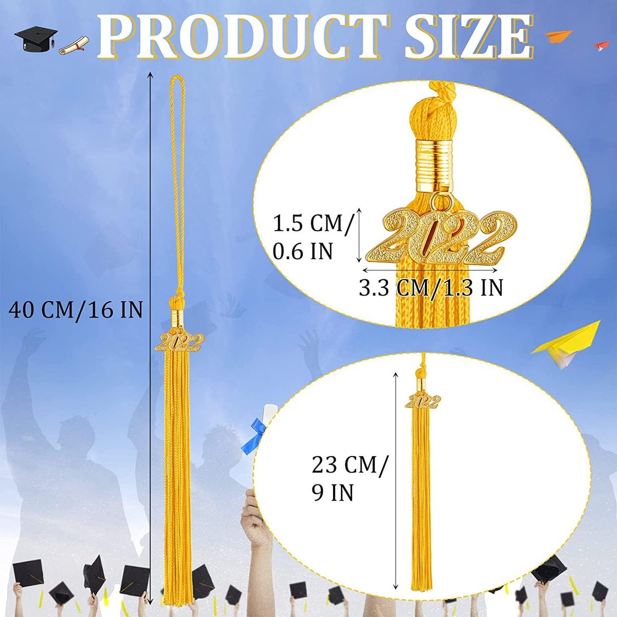 18 Pieces Graduation Tassel with 2022 Charm for Graduation