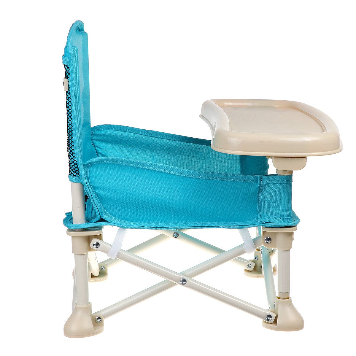 Foldable Baby Feeding High Chair Dining Booster Table Seat Highchair With Tray Blue
