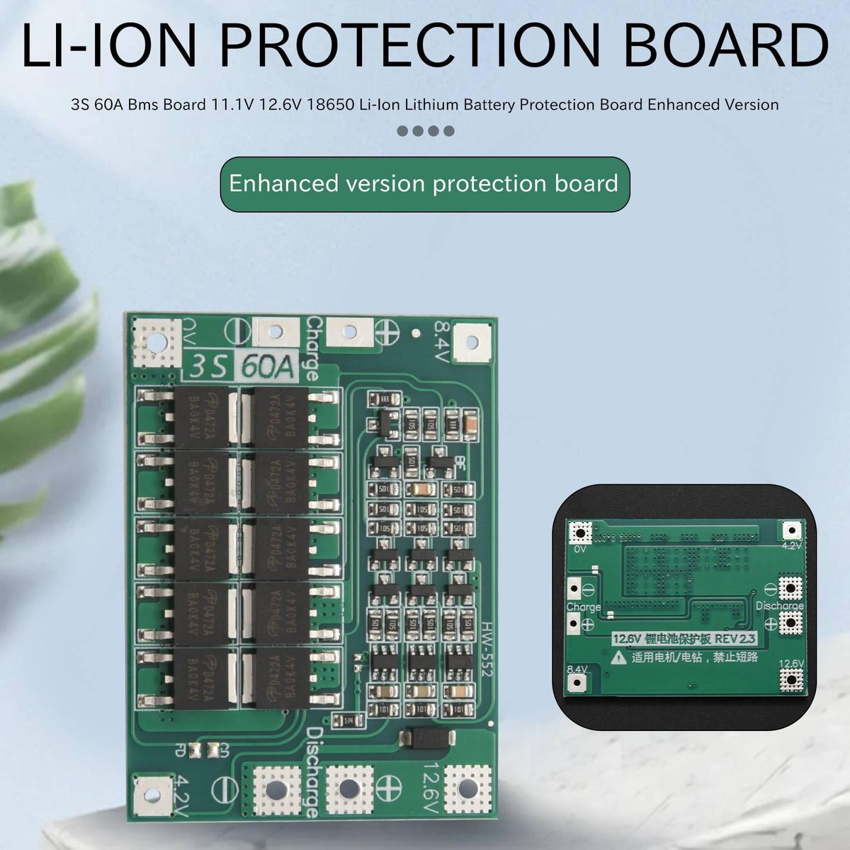 3S 60A Bms Board 11.1V 12.6V 18650 - Battery Protection Boar