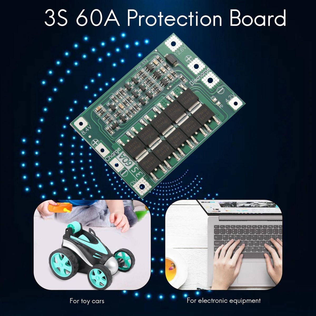 3S 60A Bms Board 11.1V 12.6V 18650 - Battery Protection Boar