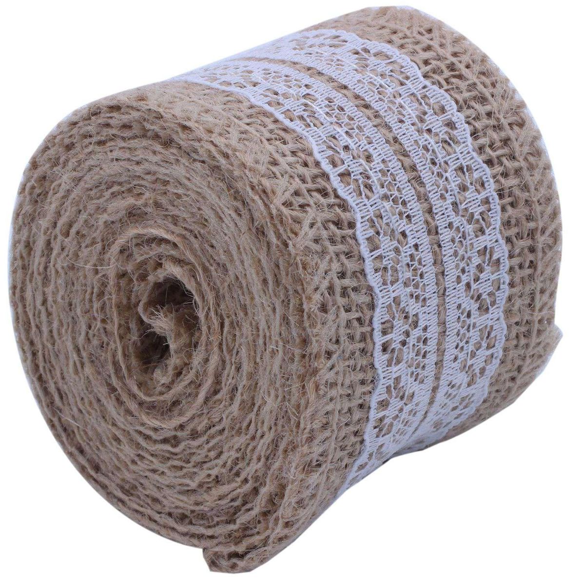 2.5M Jute Ribbon with  Trims Tape Rustic Wedding Decor