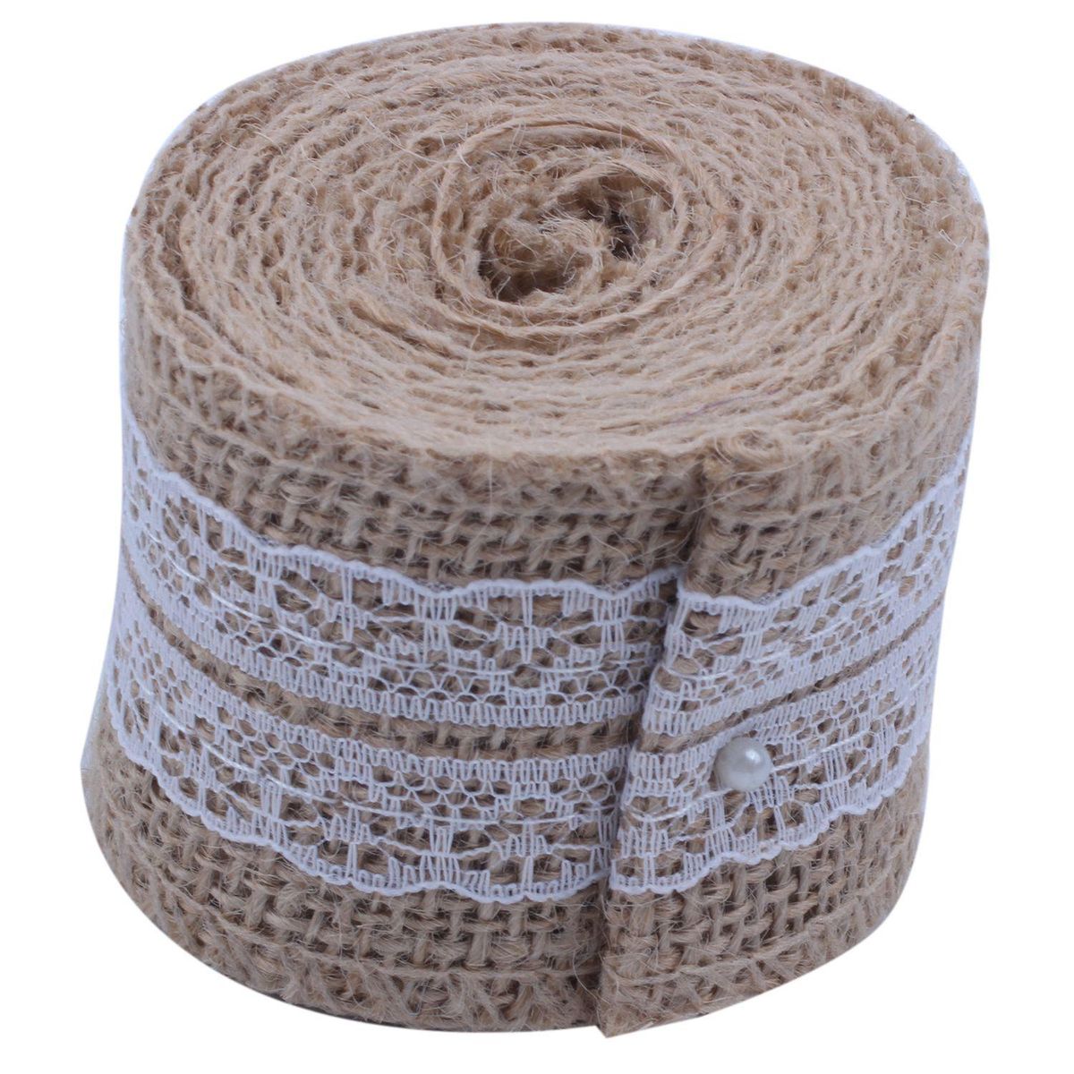 2.5M Jute Ribbon with  Trims Tape Rustic Wedding Decor