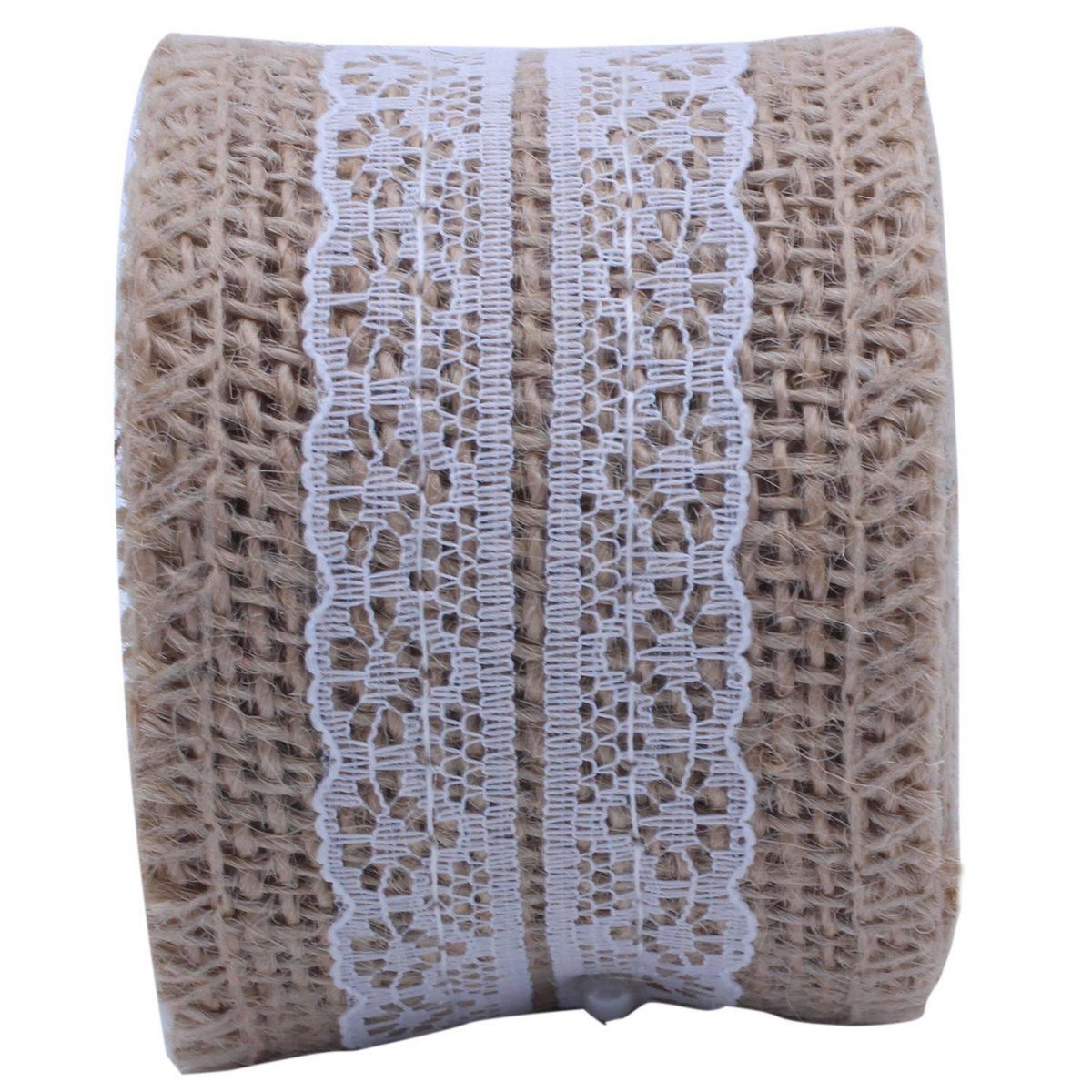 2.5M Jute Ribbon with  Trims Tape Rustic Wedding Decor