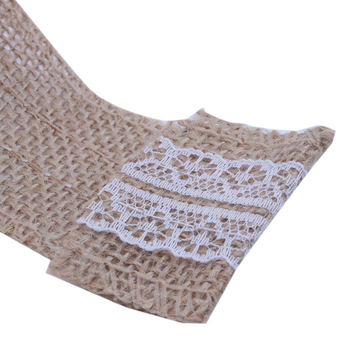 2.5M Jute Ribbon with  Trims Tape Rustic Wedding Decor