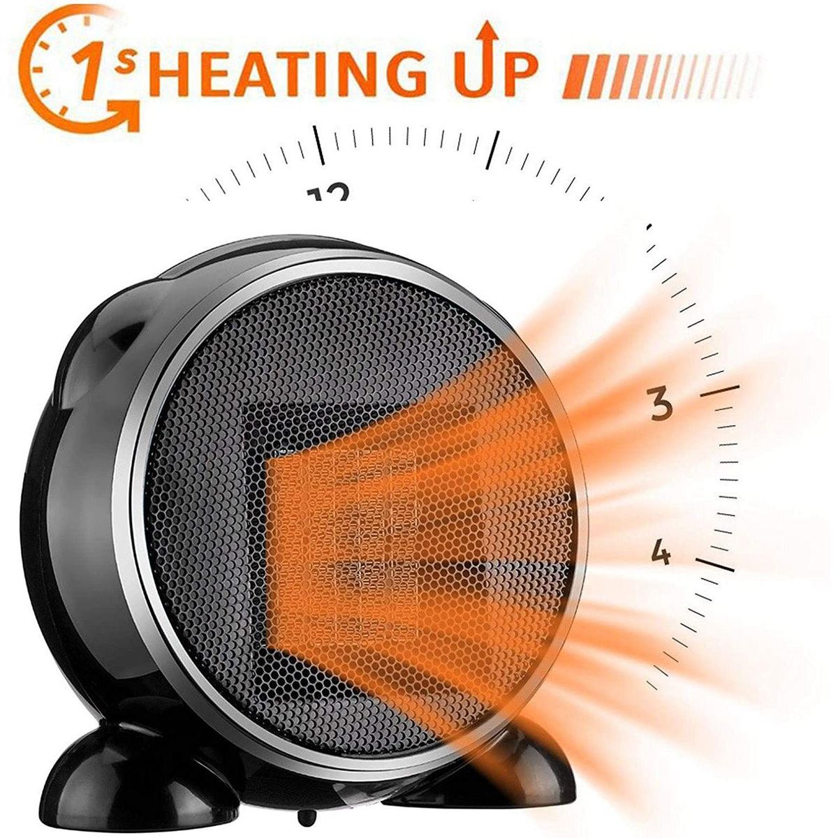 Cartoon Mini Space Heater, Personal Portable Electric