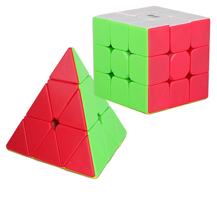 2 In1 Speed Cube BUNDLE (3x3 & Pyraminx) - Multi