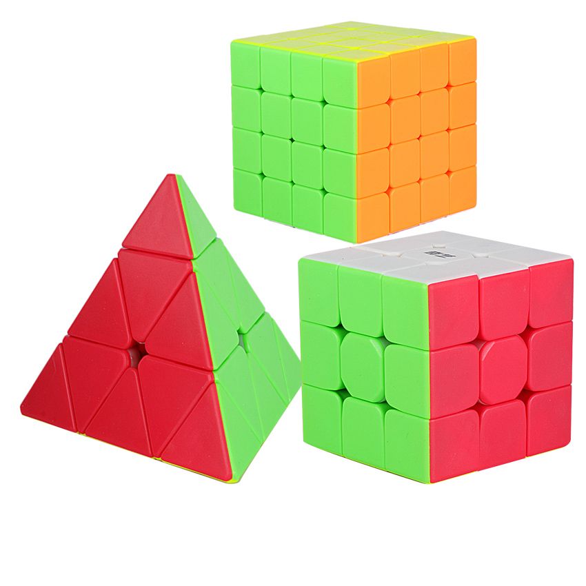 3in1 Speed Cube Bundle (3x3, 4x4,Pyraminx) - Multi..