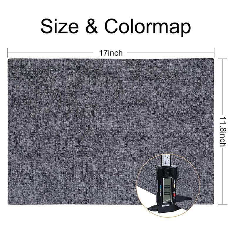 Faux Leather Heat Resistant Placemats for Dining Table Set B