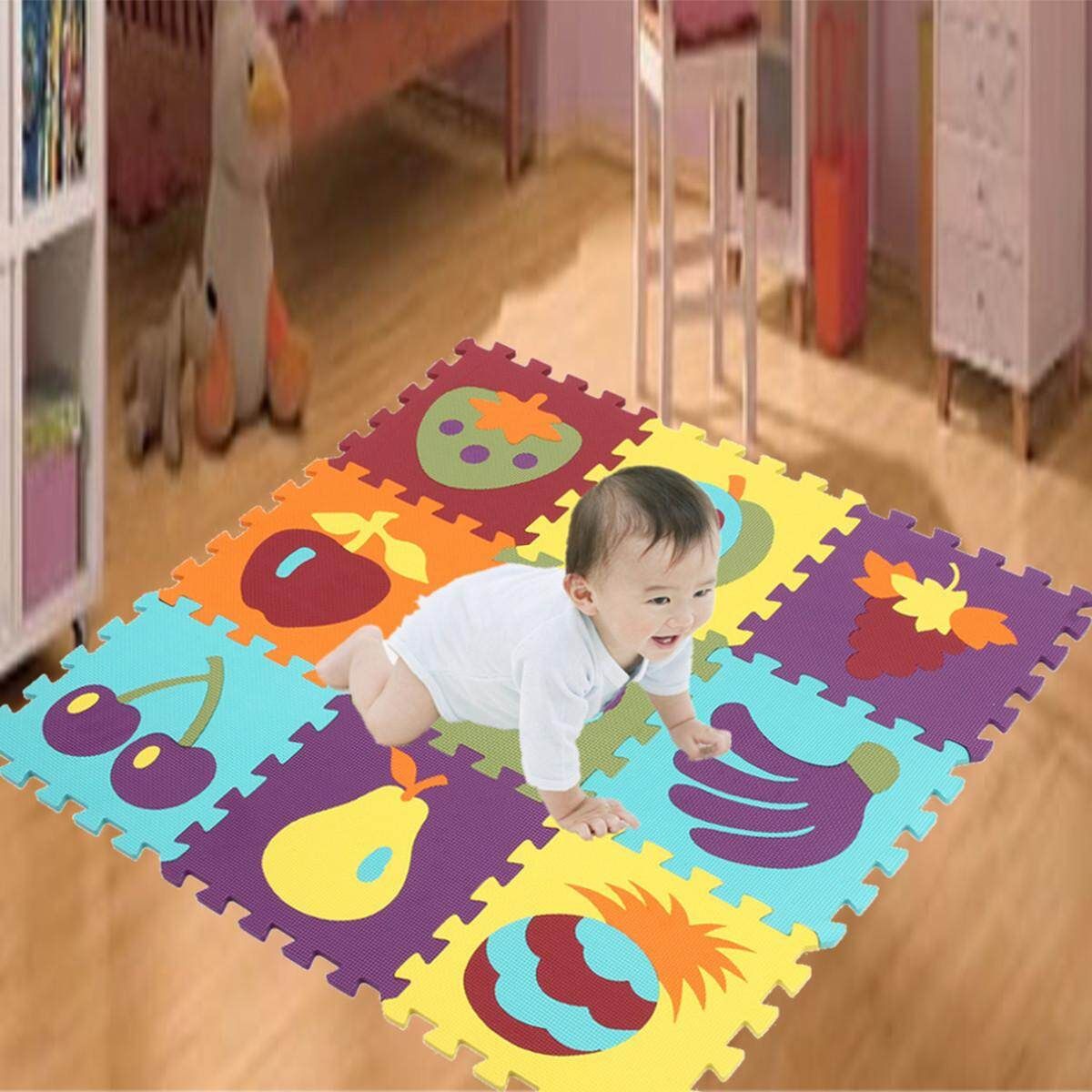 9PCS EVA Foam Cartoon Puzzle Mat Children Jigsaw Crawling Carpets Baby Playmats # P006 P006