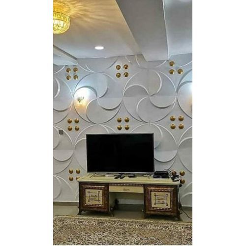 Adore Decor Eco Friendly Windmill 3D Water Resistant Wall Panel - White