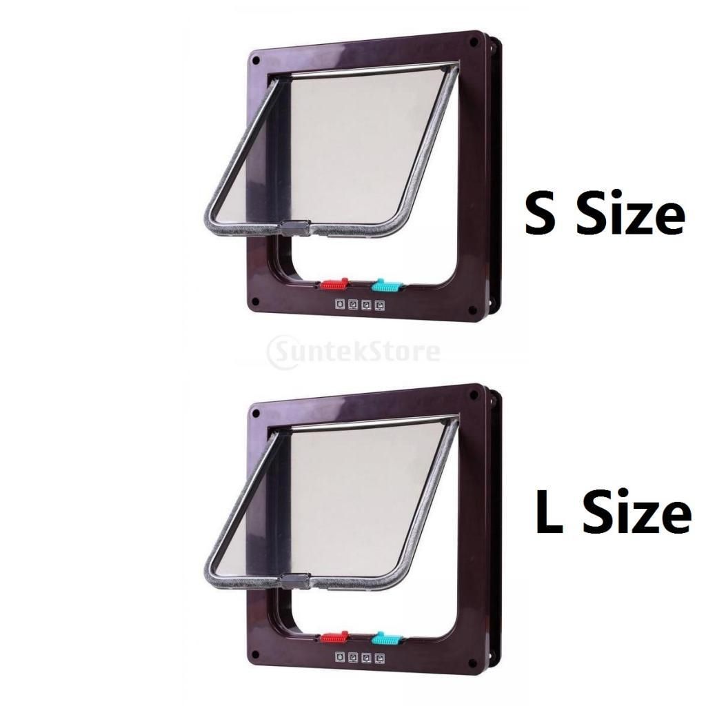 2x Locking Pet Door Lockable Dog And Gate Cat Flap Door