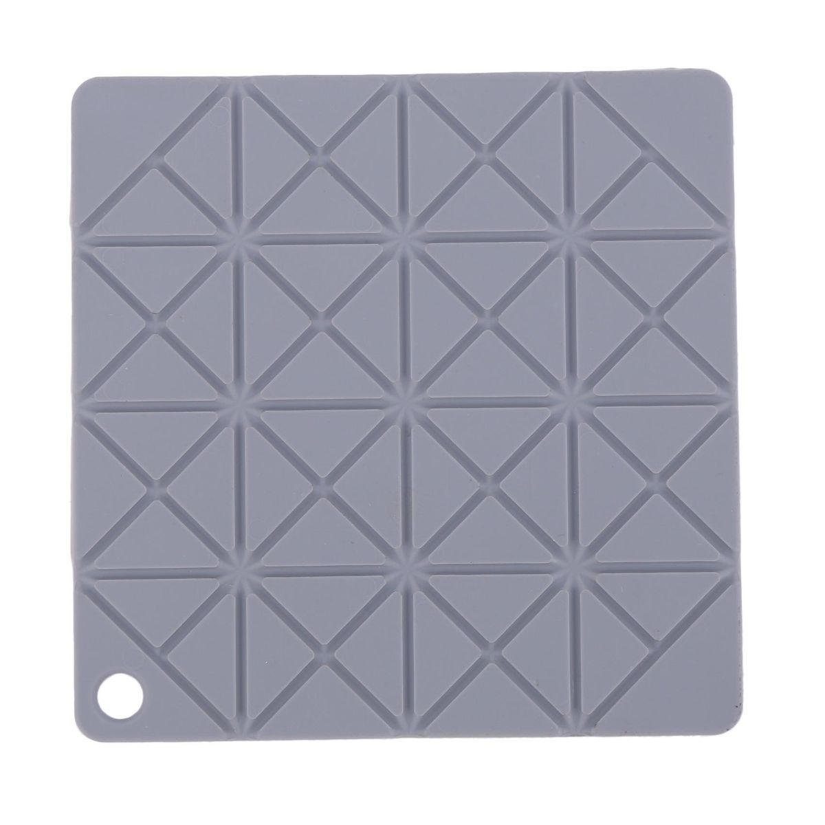 Heat-Resistant Silicone Pad Drink Cup Coaster Square + Gray