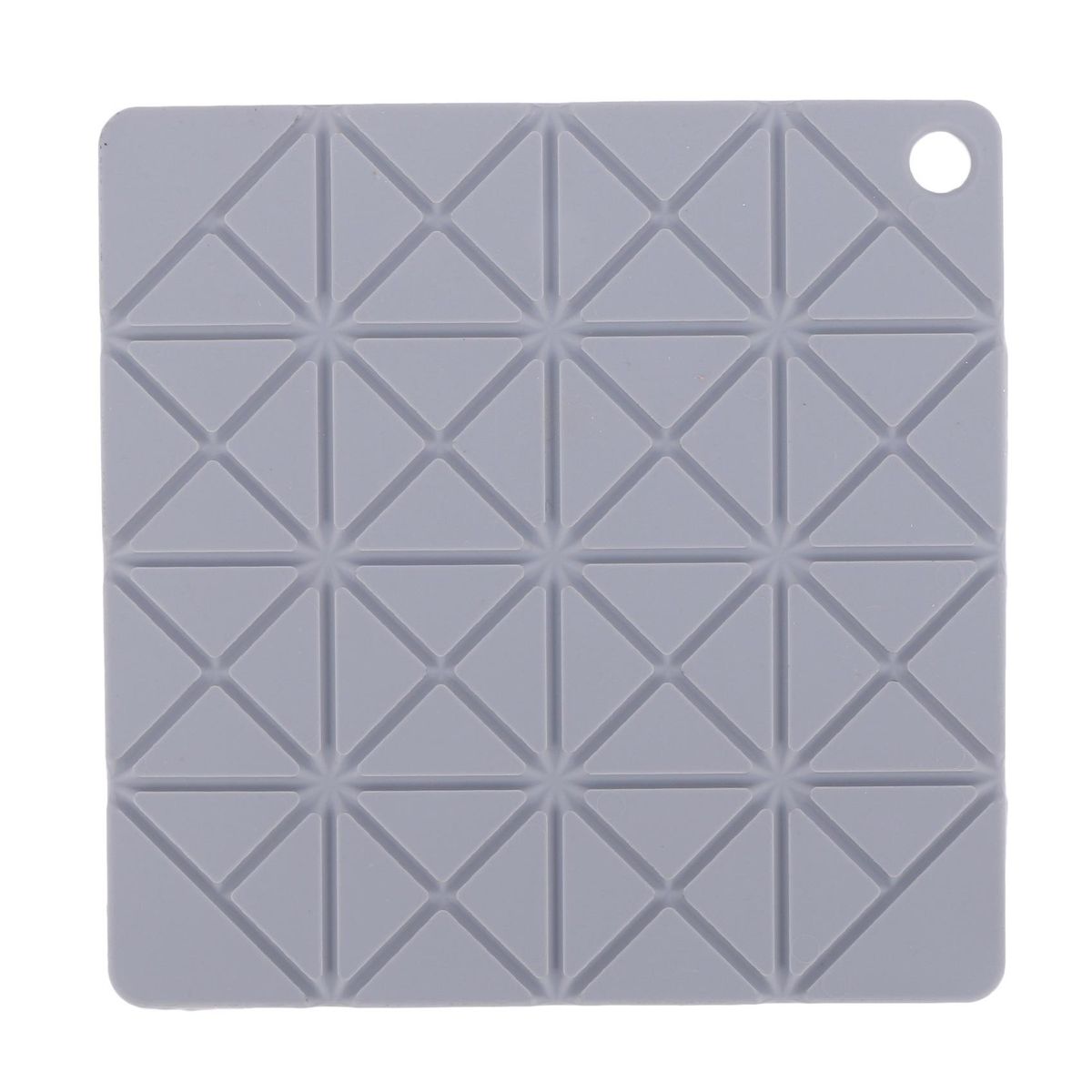Heat-Resistant Silicone Pad Drink Cup Coaster Square + Gray