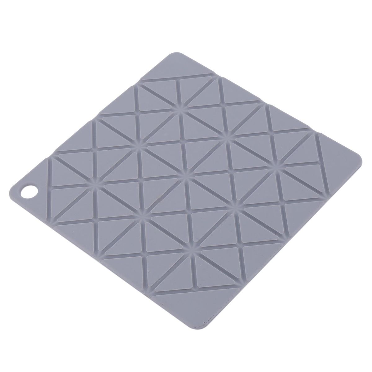 Heat-Resistant Silicone Pad Drink Cup Coaster Square + Gray