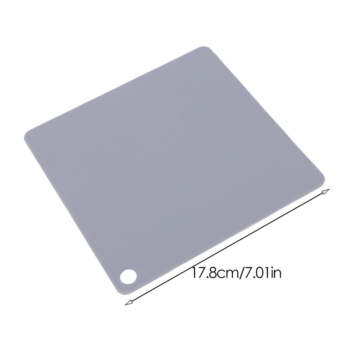 Heat-Resistant Silicone Pad Drink Cup Coaster Square + Gray