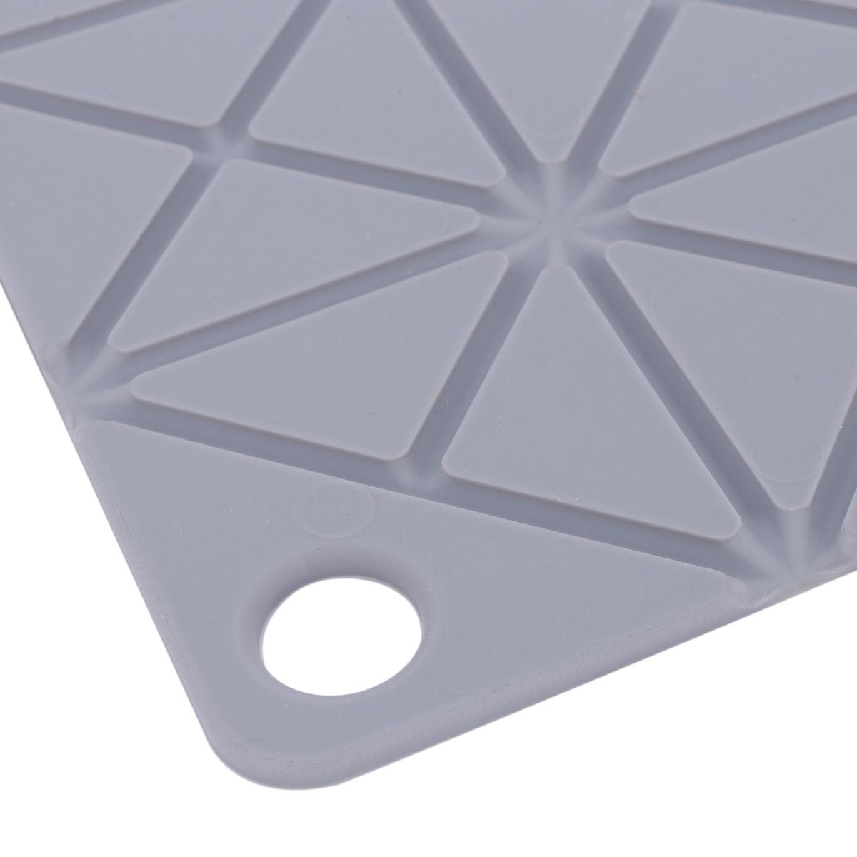 Heat-Resistant Silicone Pad Drink Cup Coaster Square + Gray