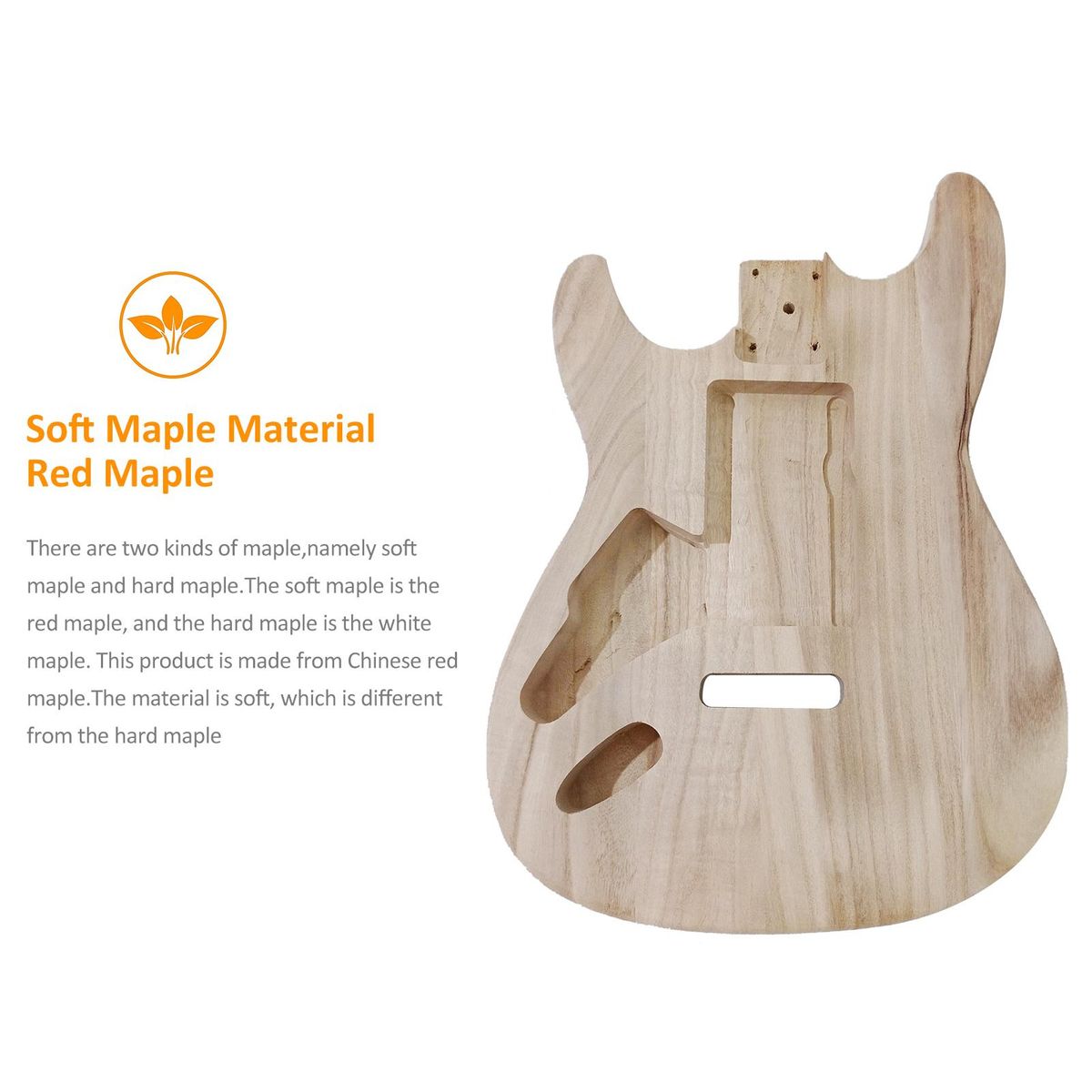 Polished Wood Type Electric Maple Guitar Barrel Body Unfinished Electric Guitar Barrel