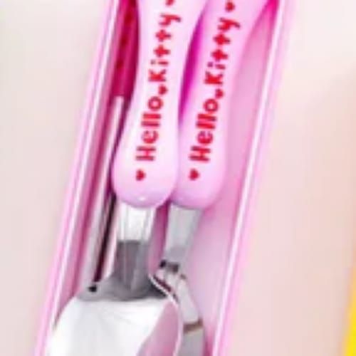 Hello Kitty Cutlery Set With Case For Kids