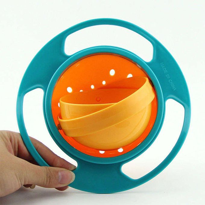 Non Spill Feeding Toddler Gyro Bowl 360 Rotate Baby Kids Avoid Food