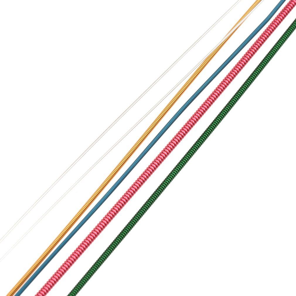 Colorful 1-6 E B G D A Rainbow Strings Set For Acoustic Guitar