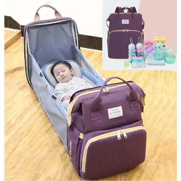 Multipurpose Foldable Baby Bed And Diaper Bag Back Pack
