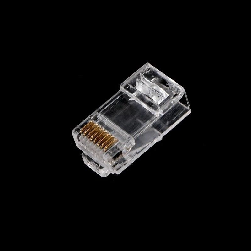 100Pcs/Set RJ45 CAT6 8-Pin Modular Plugs UTP Unshielded Version with Loading Bar