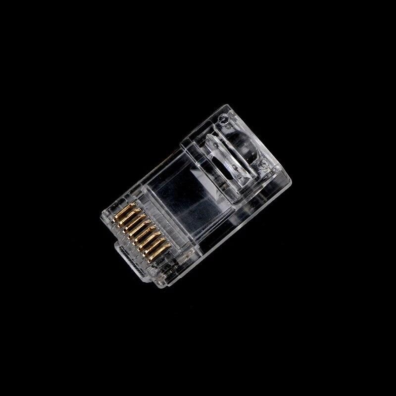 100Pcs/Set RJ45 CAT6 8-Pin Modular Plugs UTP Unshielded Version with Loading Bar