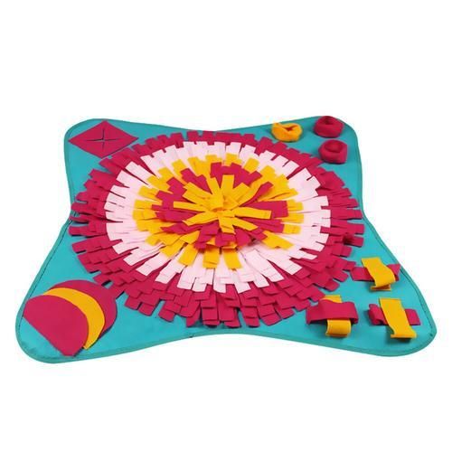 Square Pet Sniff Puzzle Mat Anti Choking Slow Feeding Training Pad Consume Energy Relieve Stress Pet Gift Blanket