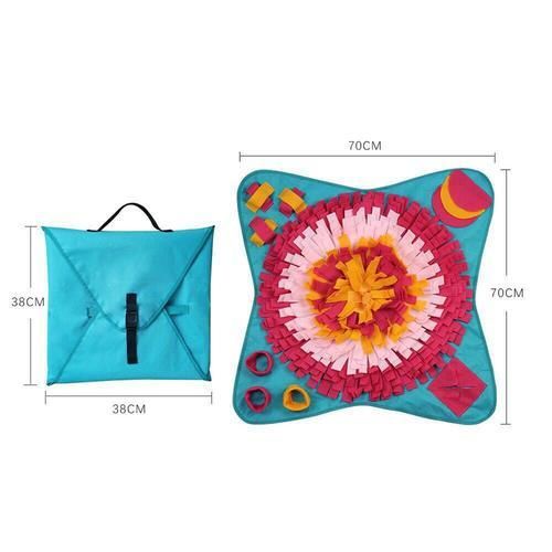 Square Pet Sniff Puzzle Mat Anti Choking Slow Feeding Training Pad Consume Energy Relieve Stress Pet Gift Blanket