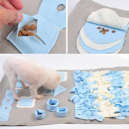 Pet Dog Snuffle Mat Nose Smell Training Blanket Sniffing Pad Slow Feeding Bowl Dog Toys