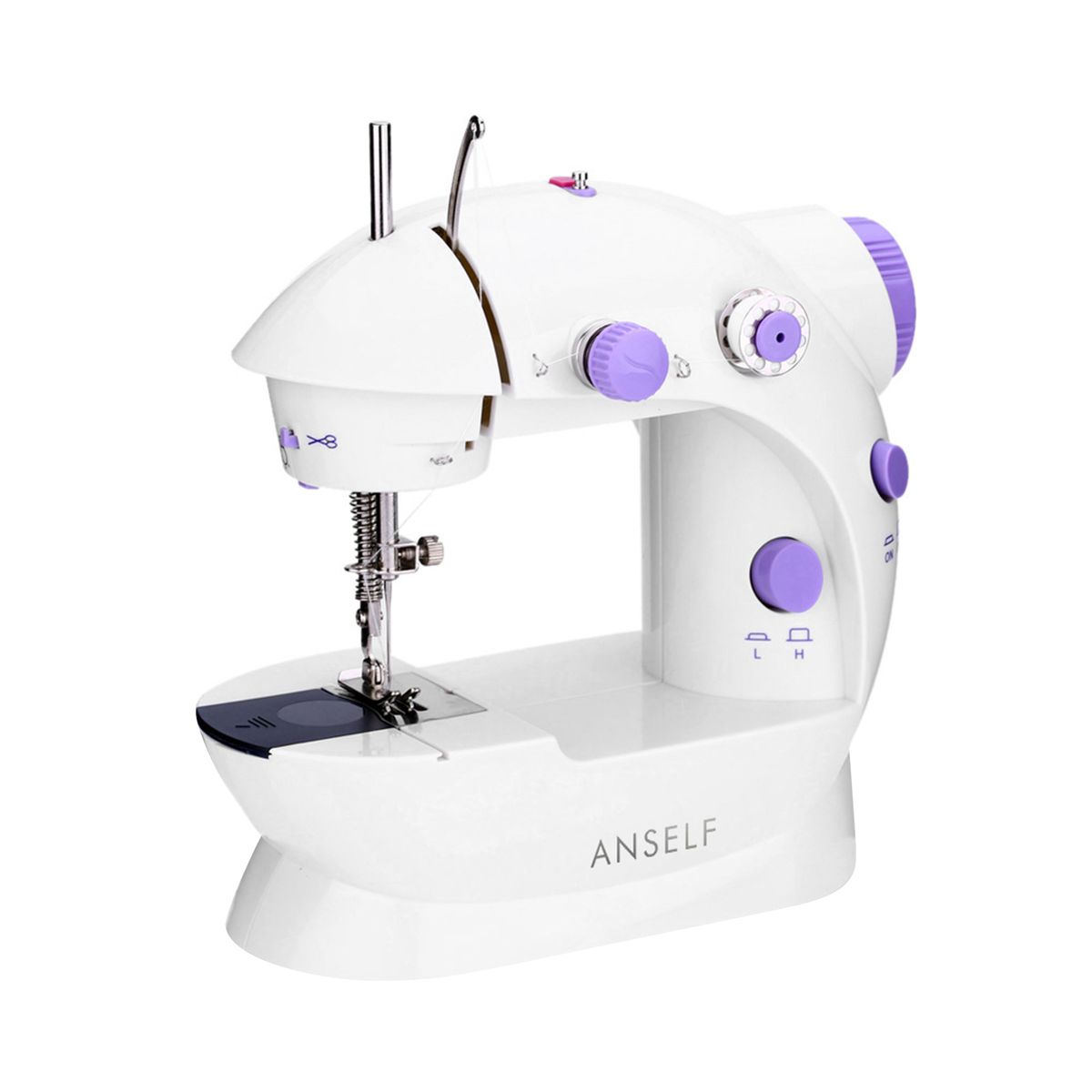 Anself Mini Household Purple Electric Sewing Machine 2