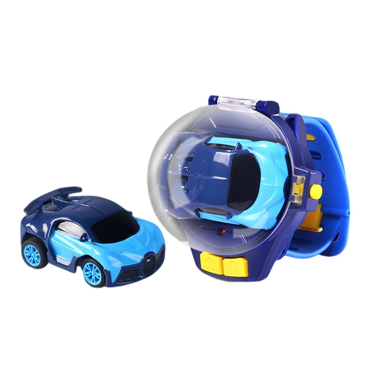 1 Set Mini Car Toy Cartoon Watch Remote Control Racing Car Toy Dark Blue