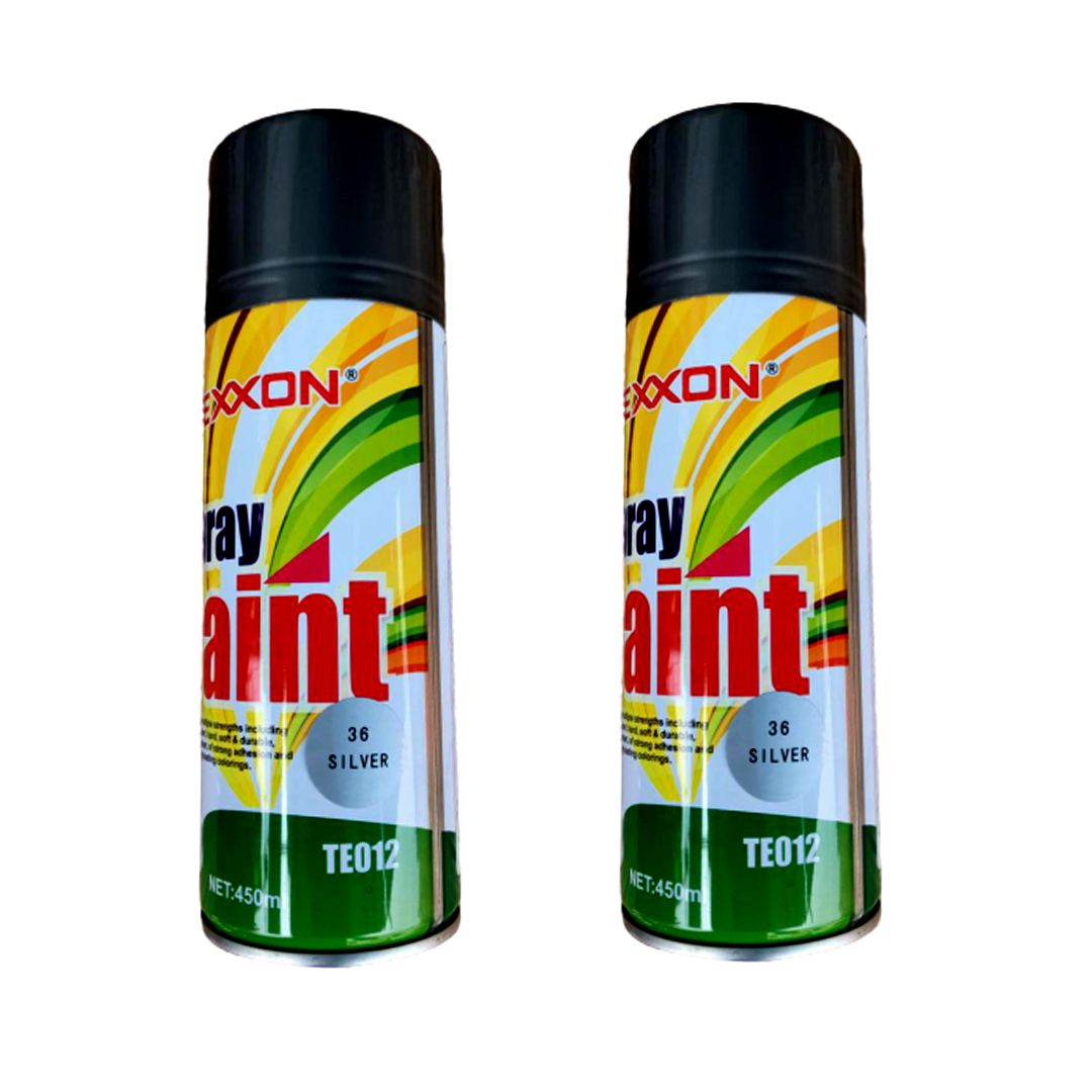 TEXXON Spray Paint(silver 2pcs)