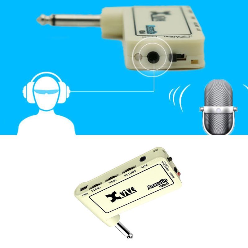 Plug Headphone Amp Elec Recharge 1pc Mini Guitar Portable