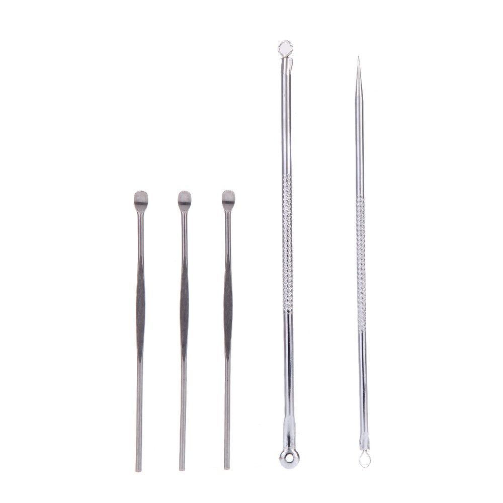 2PCS Silver Blackhead Comedone Remover Acne Blemish Pimple