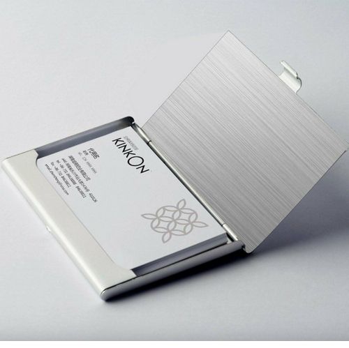 Aluminum Credit Business Card Wallet Holder-Silver