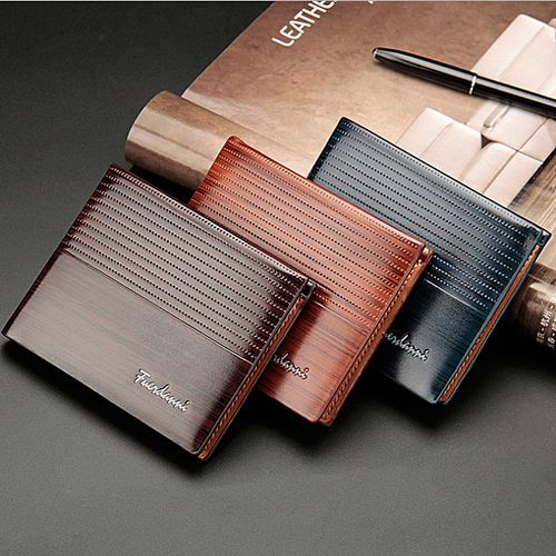 2019  Men's Leather Luxury Brand Slim Wallet-dark Brown