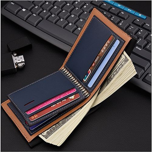2019  Men's Leather Luxury Brand Slim Wallet-dark Brown