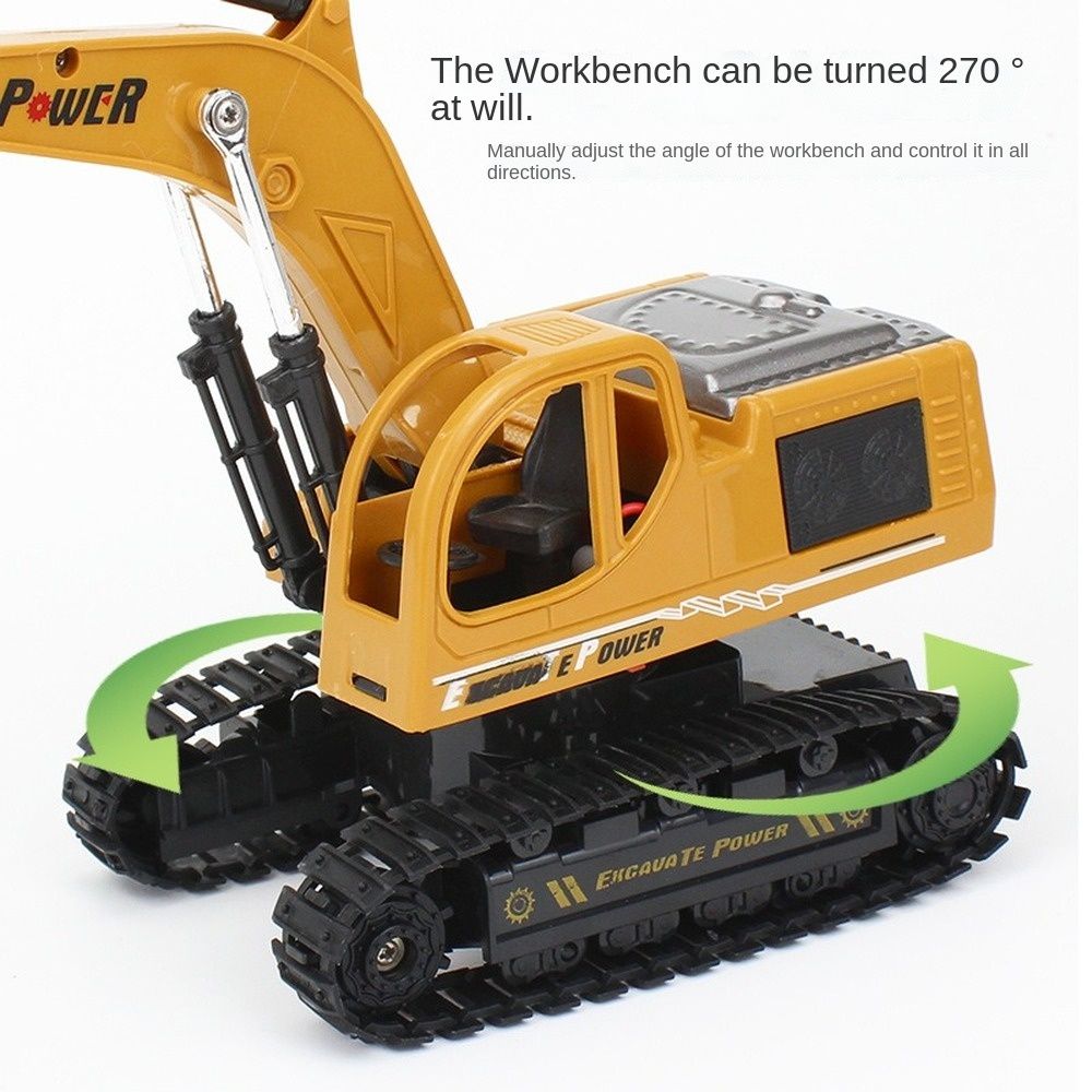 Car Traxcavator Model Excavator Truck Toy Excavator Electric Shovel Dier
