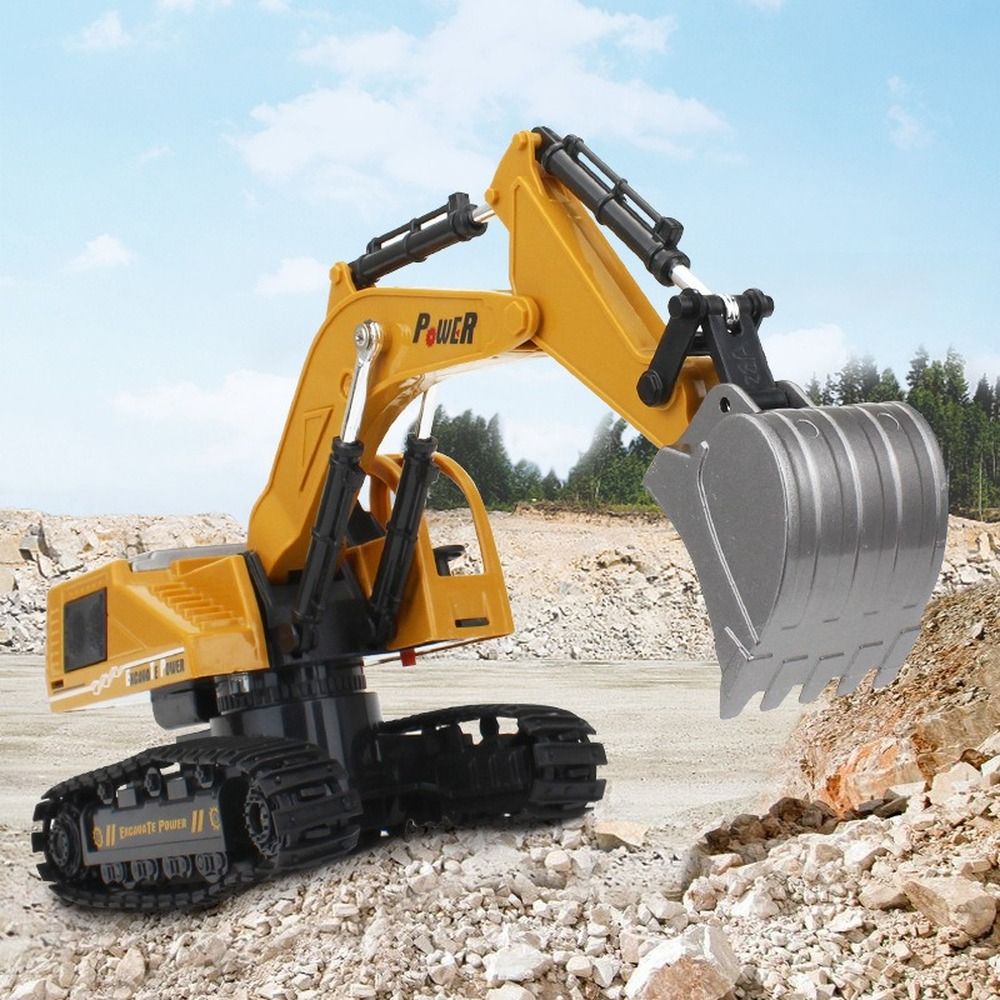 Car Traxcavator Model Excavator Truck Toy Excavator Electric Shovel Dier