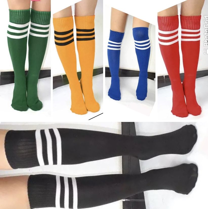5 PAIRS KNEEL HIGH SOCCER SPORT FOOTBALL HOSE SOCKS